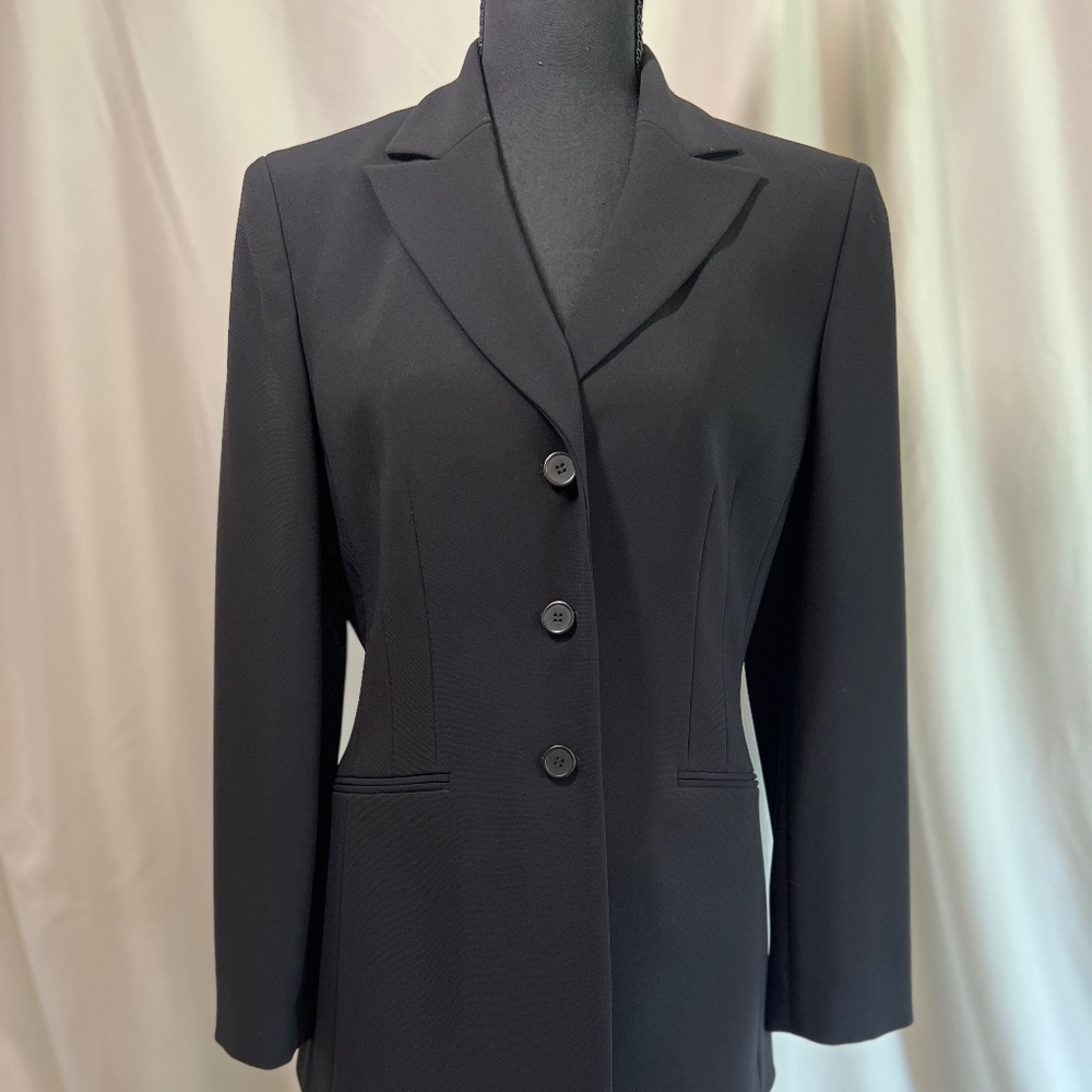Ann Taylor Petite Triacetate Suit Jacket, 3 Button, Black, Size 10P